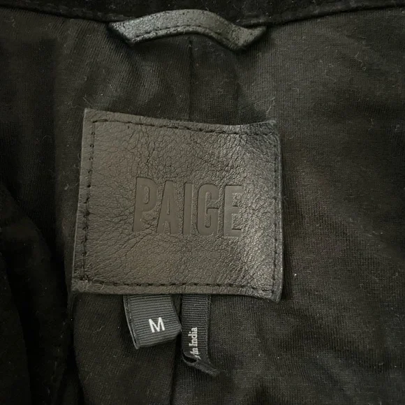 PAIGE Silvie Black Leather and Suede Jacket - Picture 8 of 8